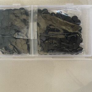 Buttons for croc style holes. Black Buckle Plastic Accessories, 3 Sizes Premium